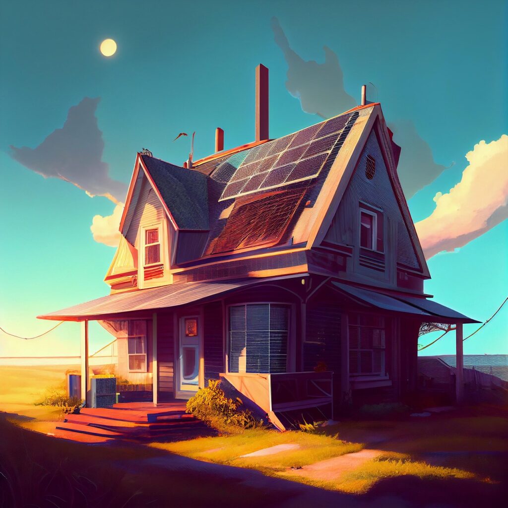 house, home, nature, solar panels, solar, sun, farm, land